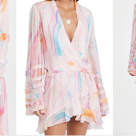 Rococo Sand Dresses & Skirts - ⭐️Rococo Sand Striped Floral Shimmer Mini Dress⭐️